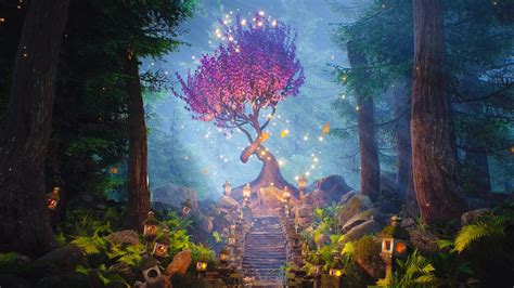 Exploring the Enchanted Tree's Connection to the Spirit World in the Magical Forest